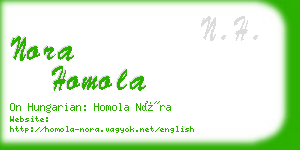 nora homola business card